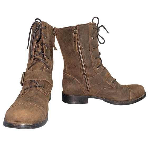 UGG Marela suede lace up combat boots in brown. Size 8 GUC - Picture 3 of 14